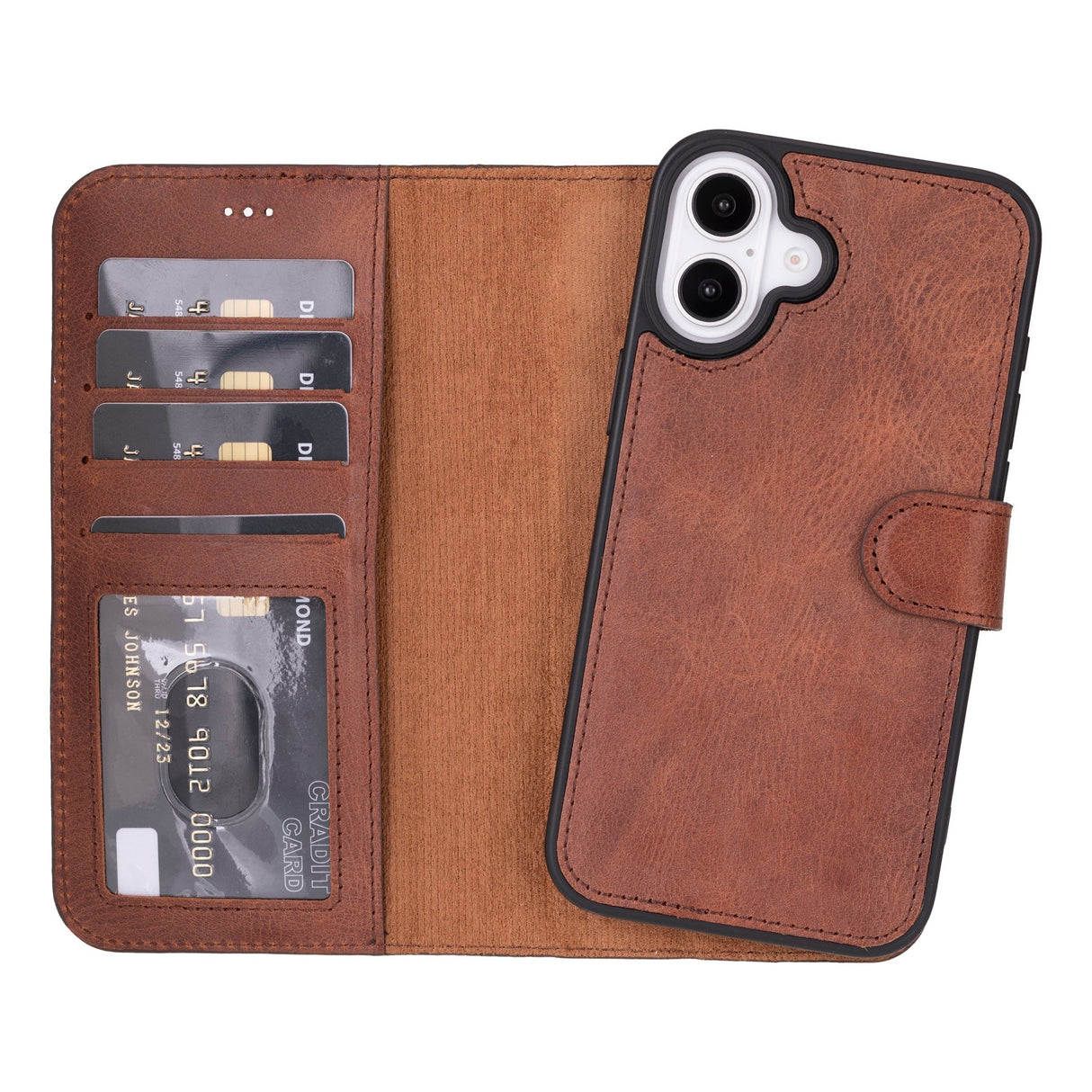iPhone 16 Plus Leather Wallet Case by Hardiston - premium mws_apo_generated