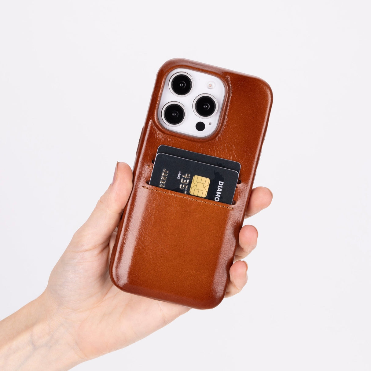 iPhone 16 Pro Leather Snap - on wallet case by Hardiston - premium iPhone 16 Cases