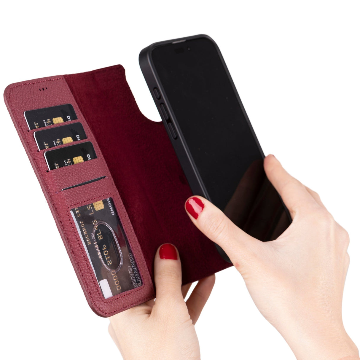 iPhone 16 Pro Leather Wallet Case by Hardiston - premium iPhone 16 Cases