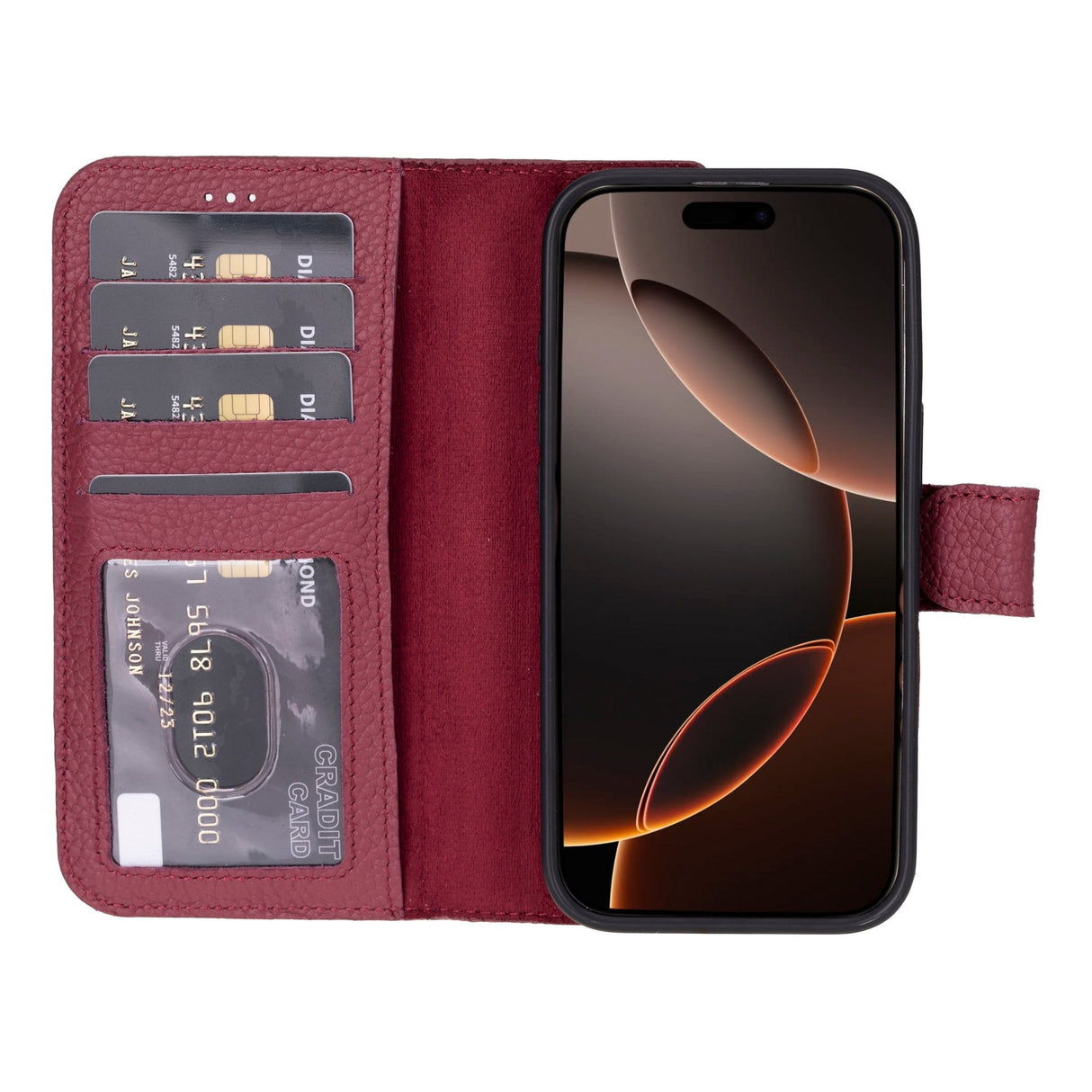 iPhone 16 Pro Leather Wallet Case by Hardiston - premium iPhone 16 Cases