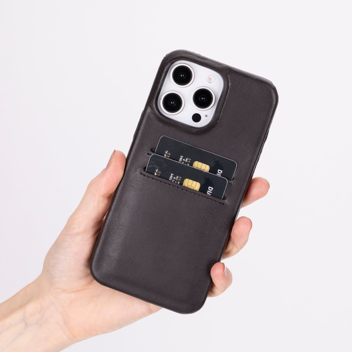 iPhone 16 Pro Max Leather Snap - on wallet case by Hardiston - premium iPhone 16 Cases