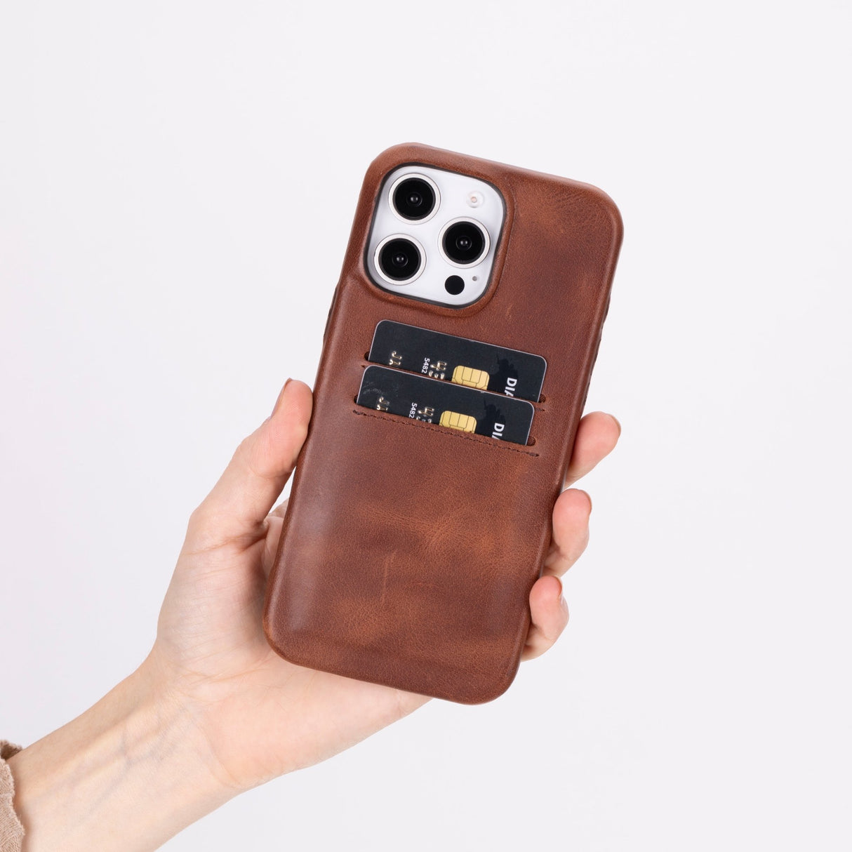 iPhone 16 Pro Max Leather Snap - on wallet case by Hardiston - premium iPhone 16 Cases