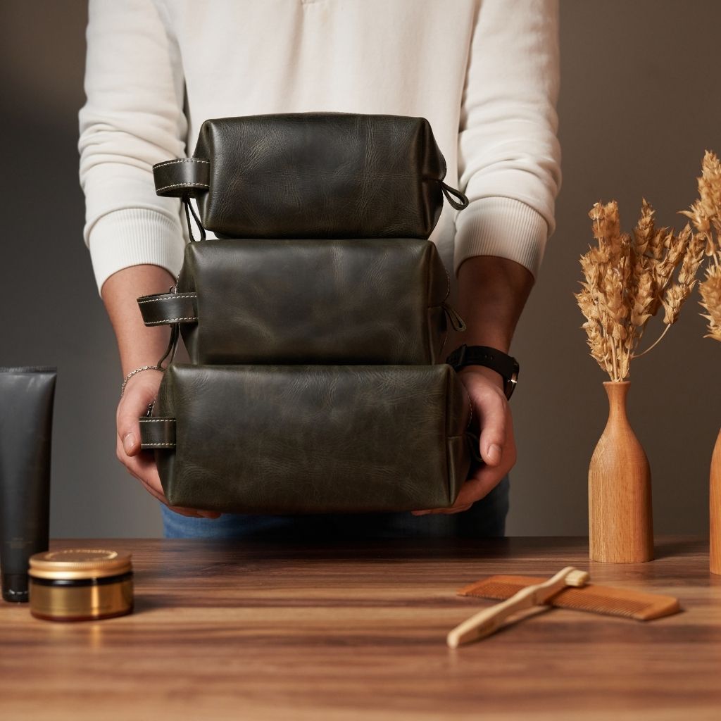 Leather Dopp Kit by Hardiston - premium Dopp Kits