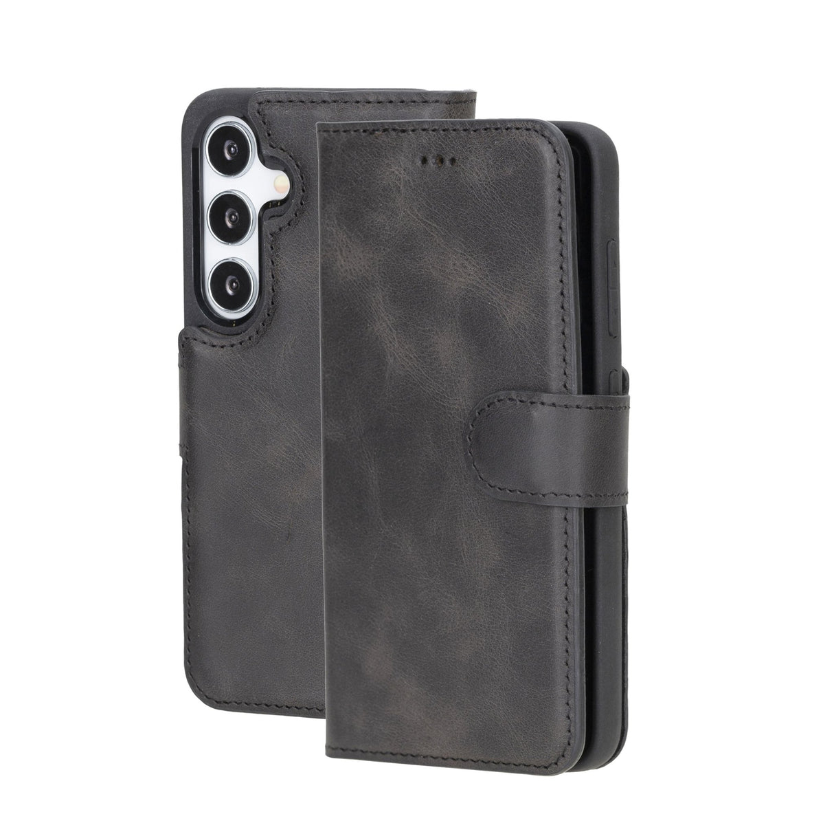 Samsung Galaxy S24 Magnetic Detachable Leather Wallet Case by Hardiston - premium Samsung S - 24 Cases