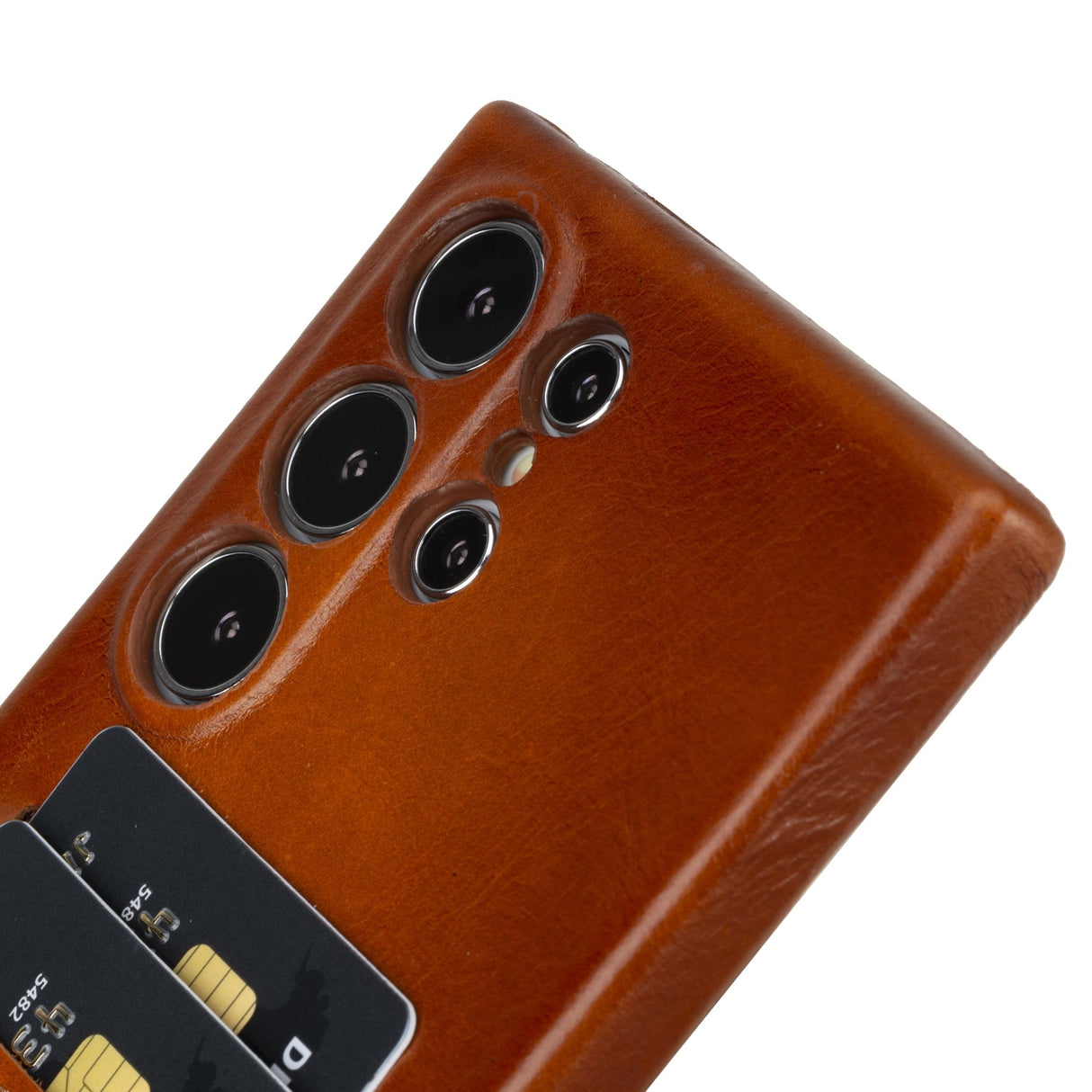 Samsung Galaxy S24 Ultra Snap - on Full Cover Leather Case with Credit Card Slots by Hardiston - premium Samsung S - 24 Cases