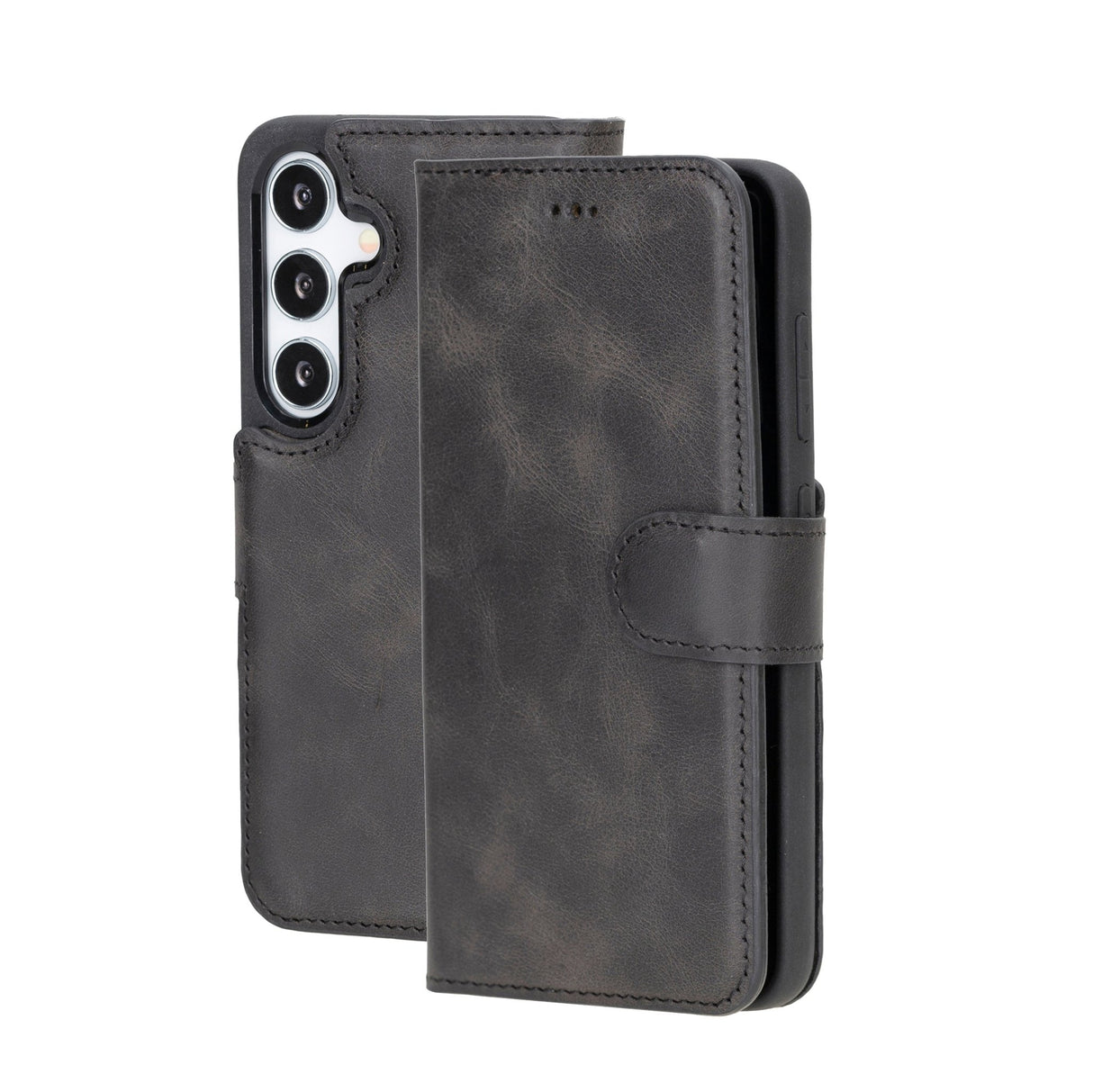 Samsung Galaxy S25 Magnetic Detachable Leather Wallet Case by Hardiston - premium Samsung S - 25 Cases