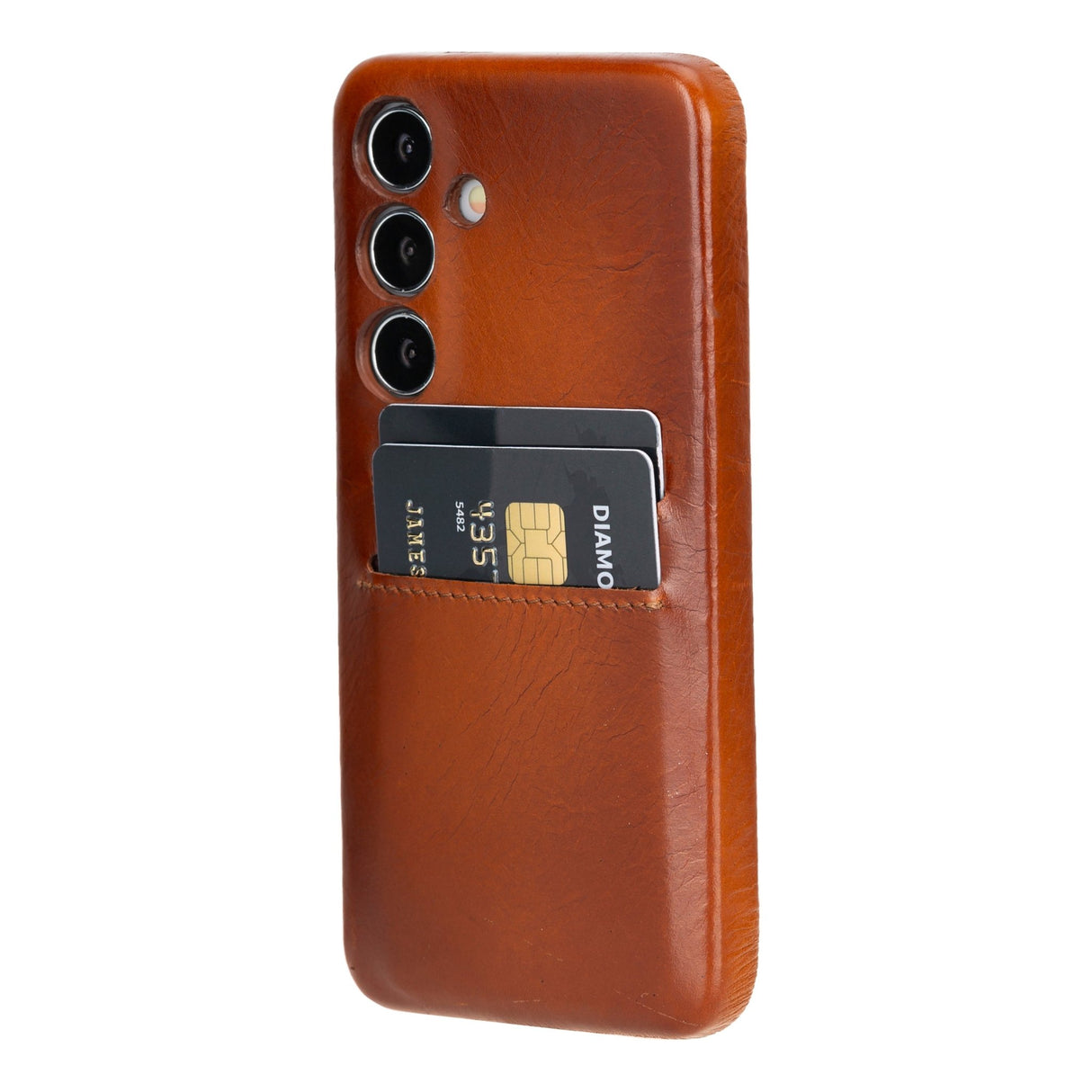 Samsung Galaxy S25 Snap - on Full Cover Leather Case with Credit Card Slots by Hardiston - premium Samsung S - 25 Cases