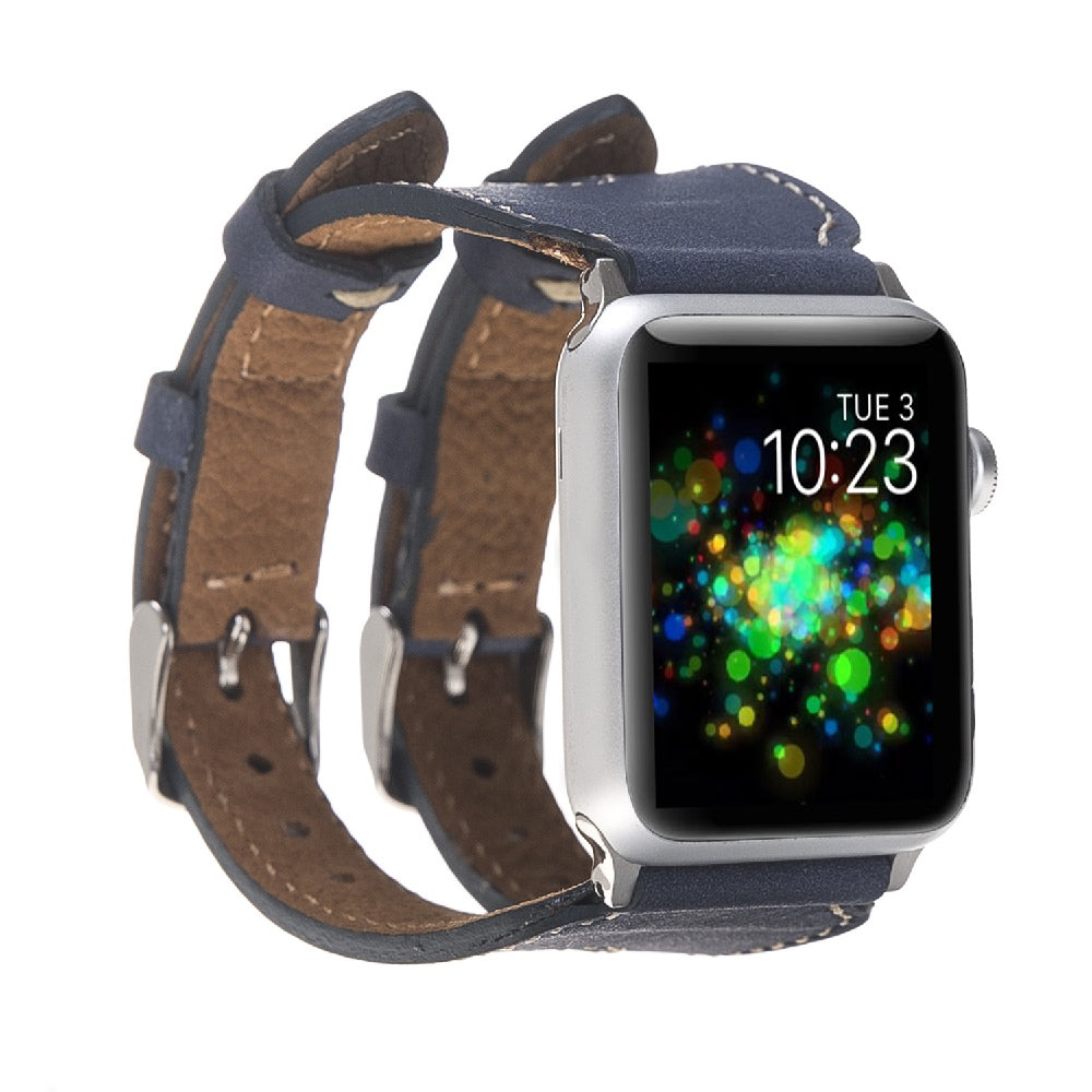 Twin Strap Leather Band for Apple Watch