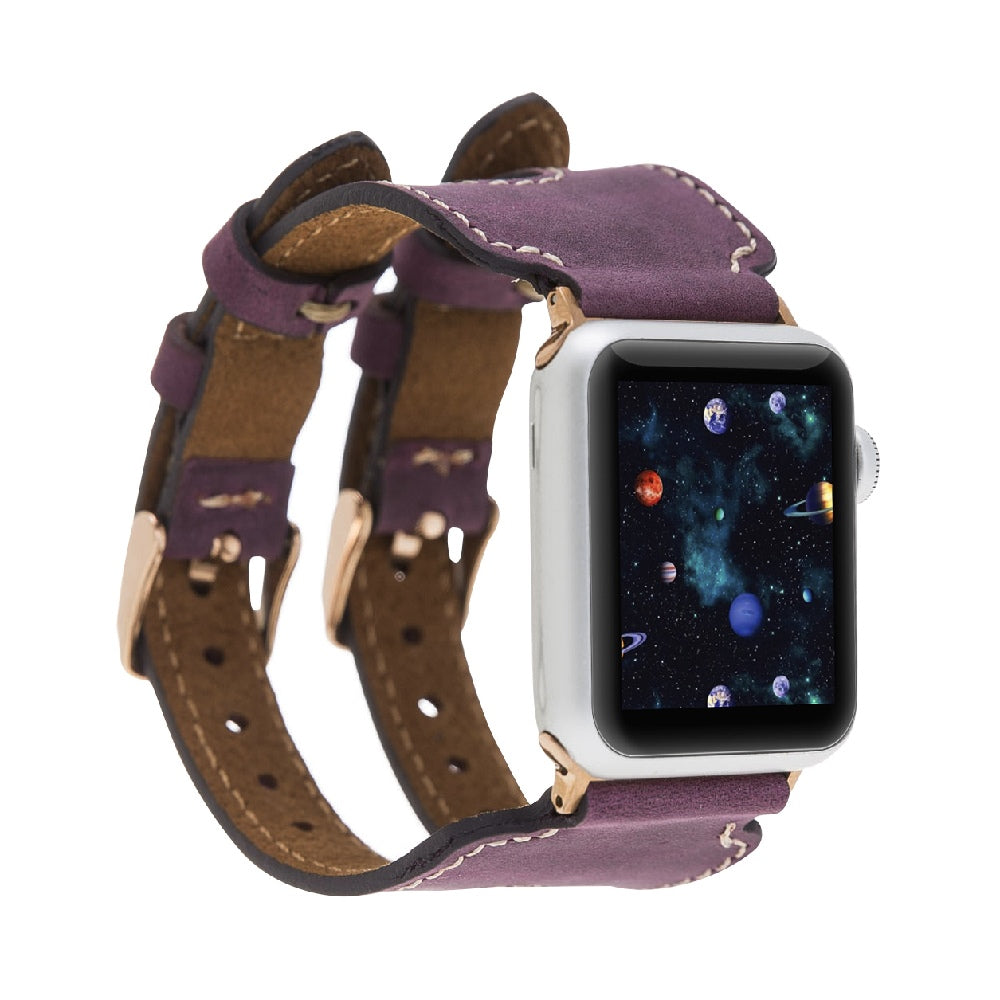 Twin Strap Leather Band for Apple Watch