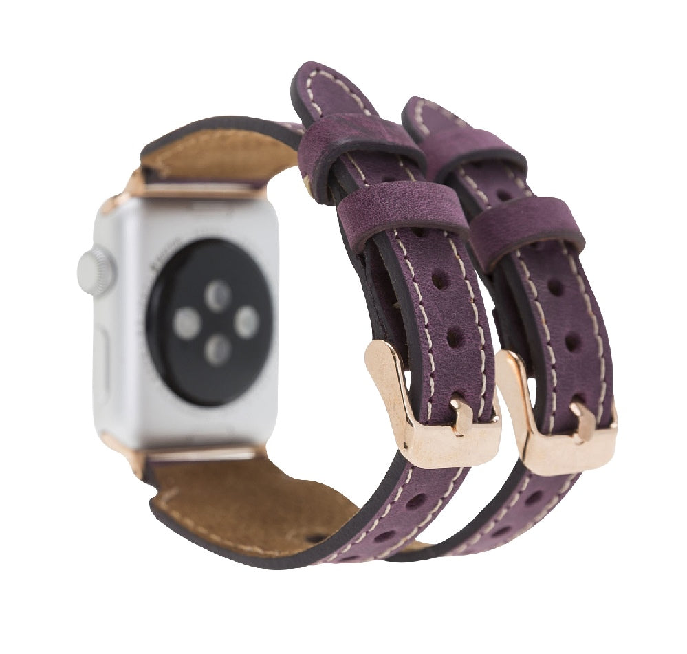 Twin Strap Leather Band for Apple Watch