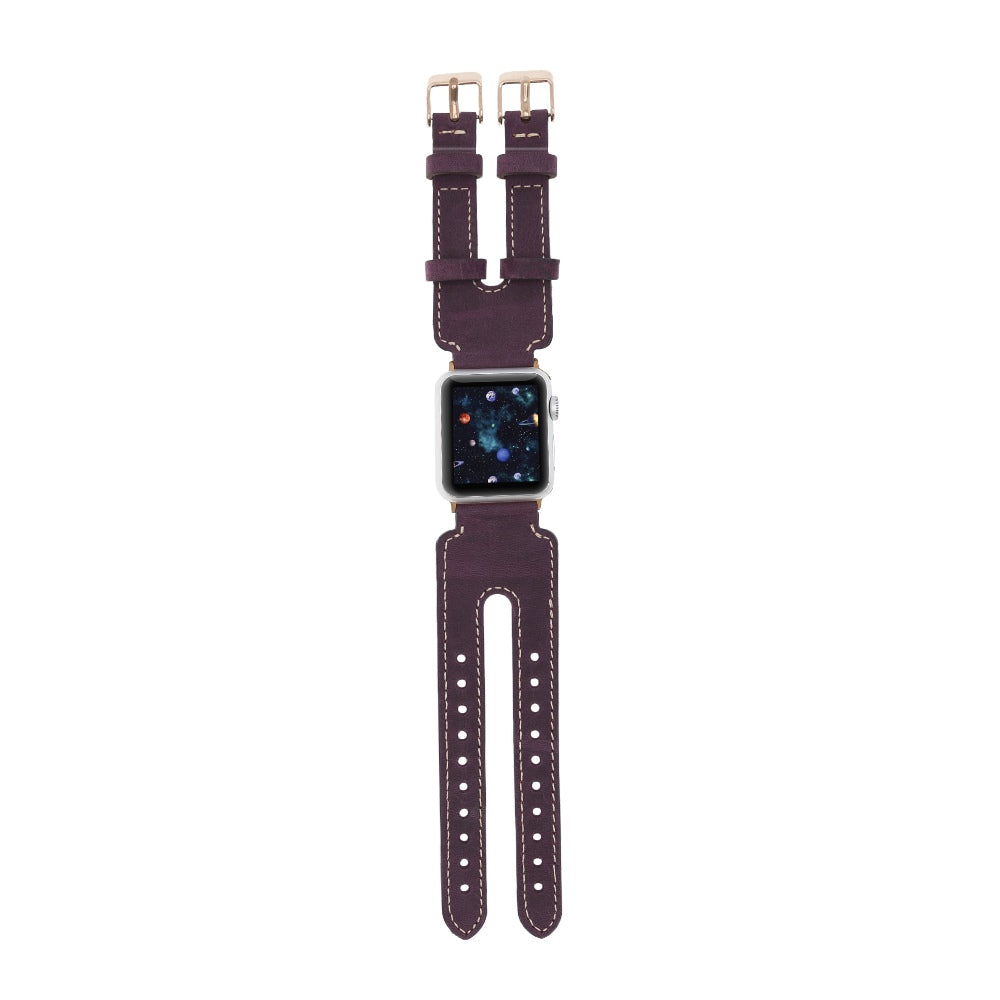 Twin Strap Leather Band for Apple Watch