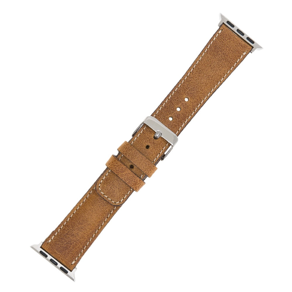 Amber Leather Apple Watch Band or Strap 38mm, 40mm, 42mm, 44mm for All Series - Venito - Leather - 4
