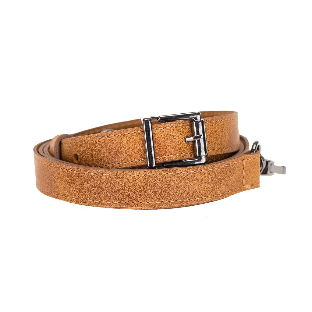 Amber Luxury Leather Cross-body Strap Wristlet bag with Metal Clip - Hardiston - 1