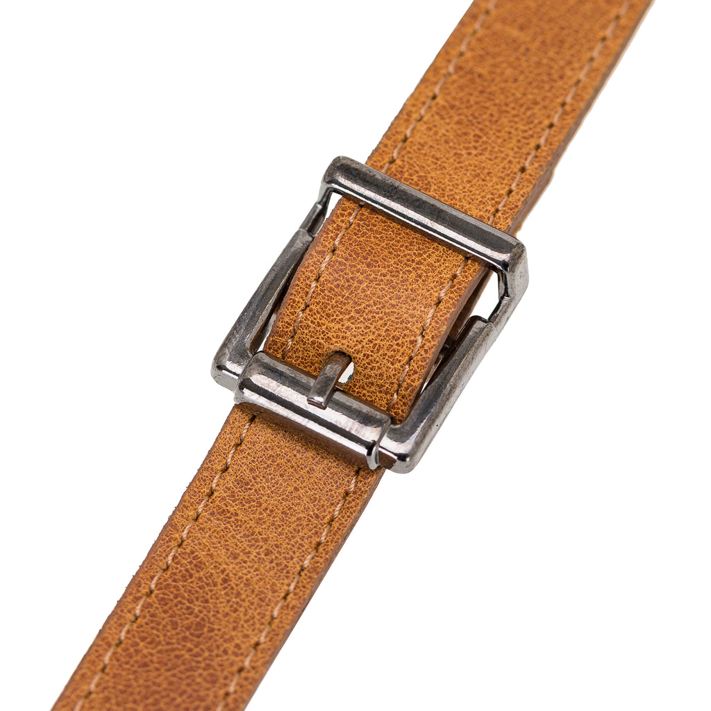 Amber Luxury Leather Cross-body Strap Wristlet bag with Metal Clip - Hardiston - 6