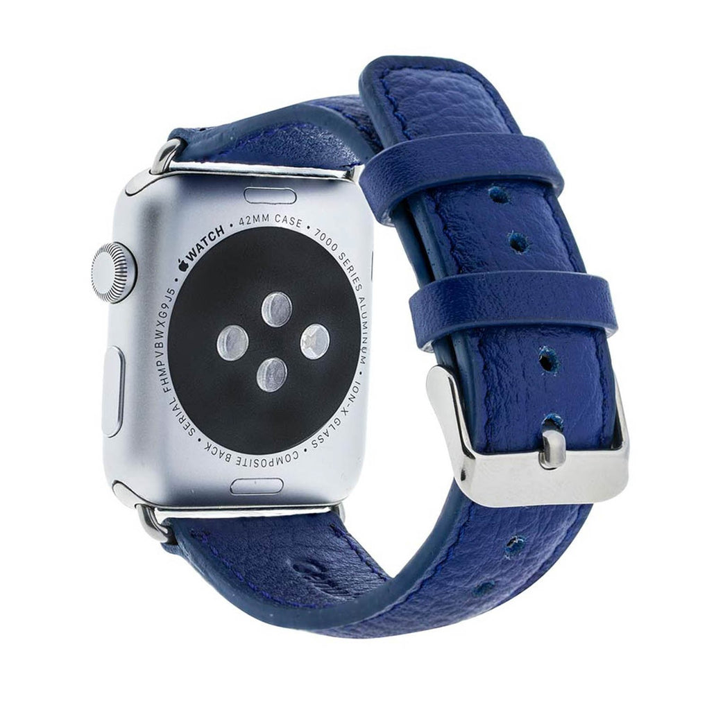 Blue Leather Apple Watch Band or Strap 38mm, 40mm, 42mm, 44mm for All Series - Venito - Leather - 2