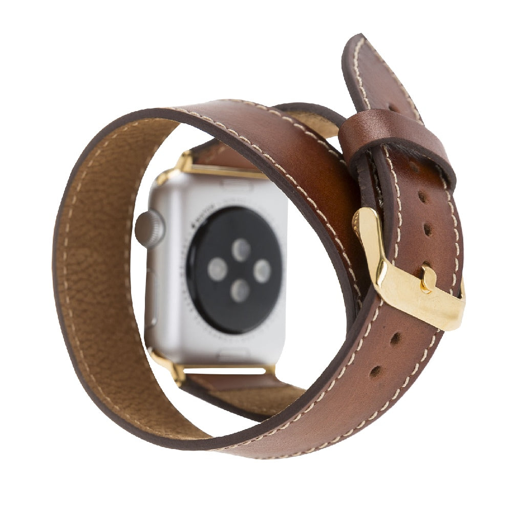 Double Tour Leather Band for Apple Watch