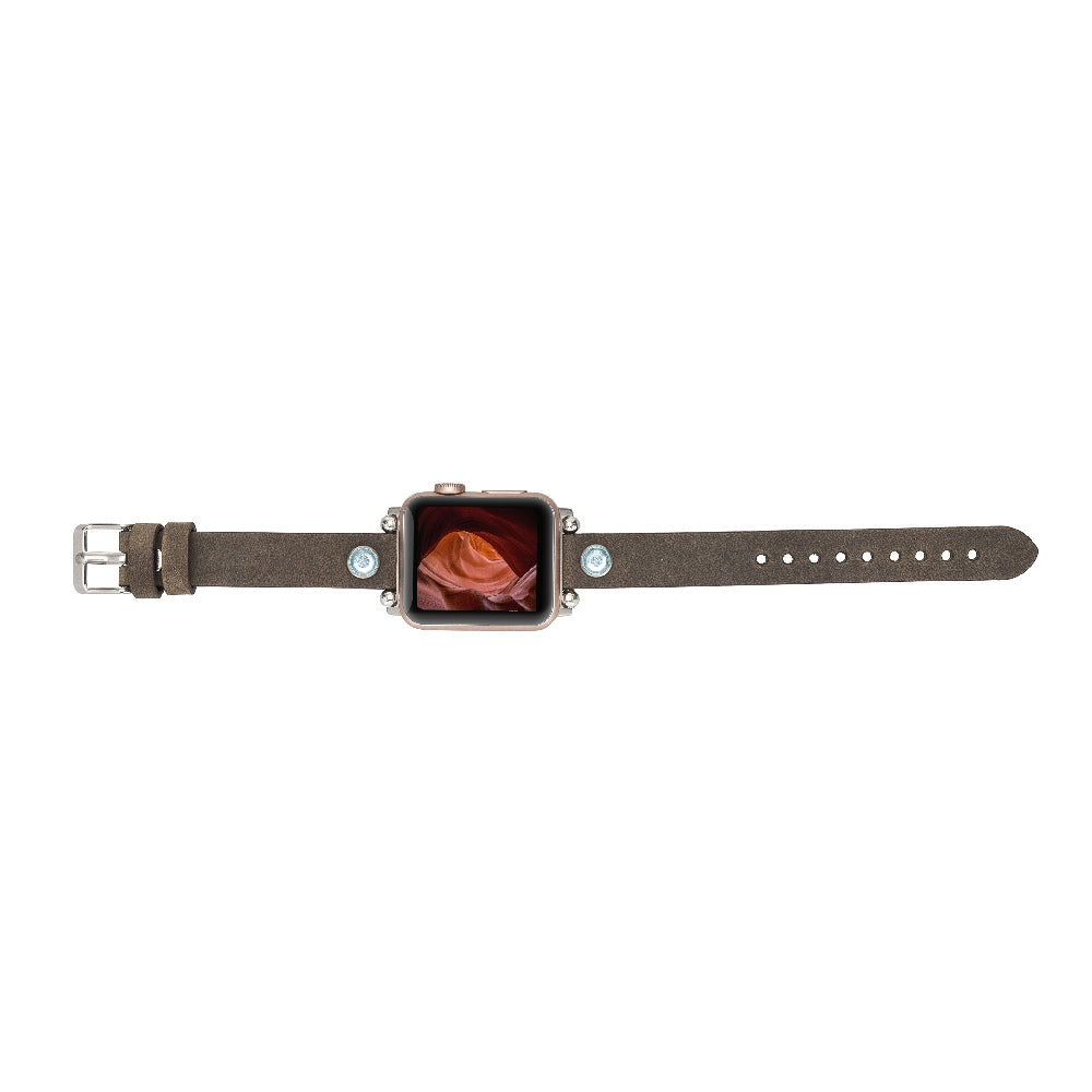 Slim Beady Leather Watch Band for Apple Watch