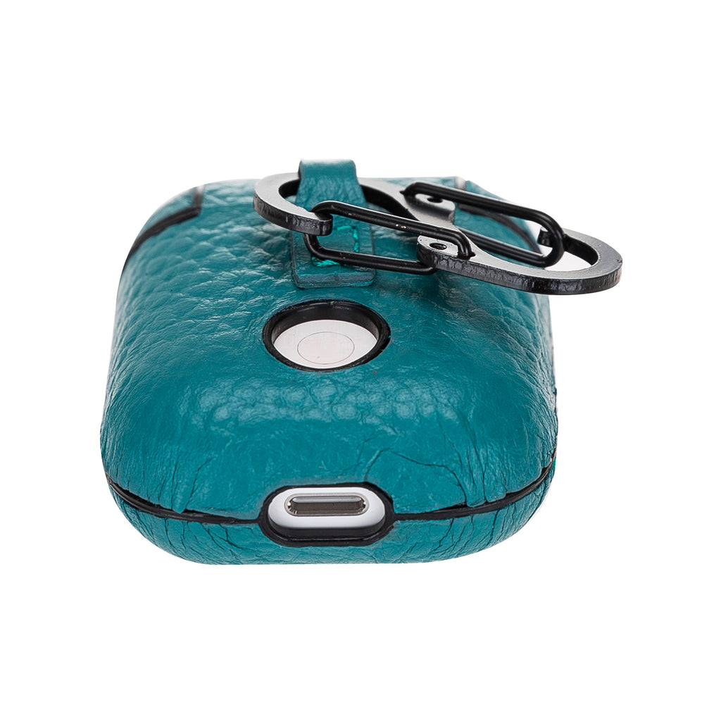 Luxury Turquoise Apple Airpods Hard Case with Back Hook - Hardiston - 5