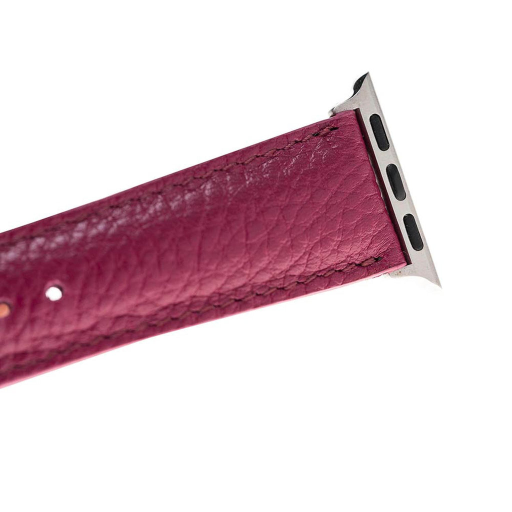 Pink Leather Apple Watch Band or Strap 38mm, 40mm, 42mm, 44mm for All Series - Venito - Leather - 4