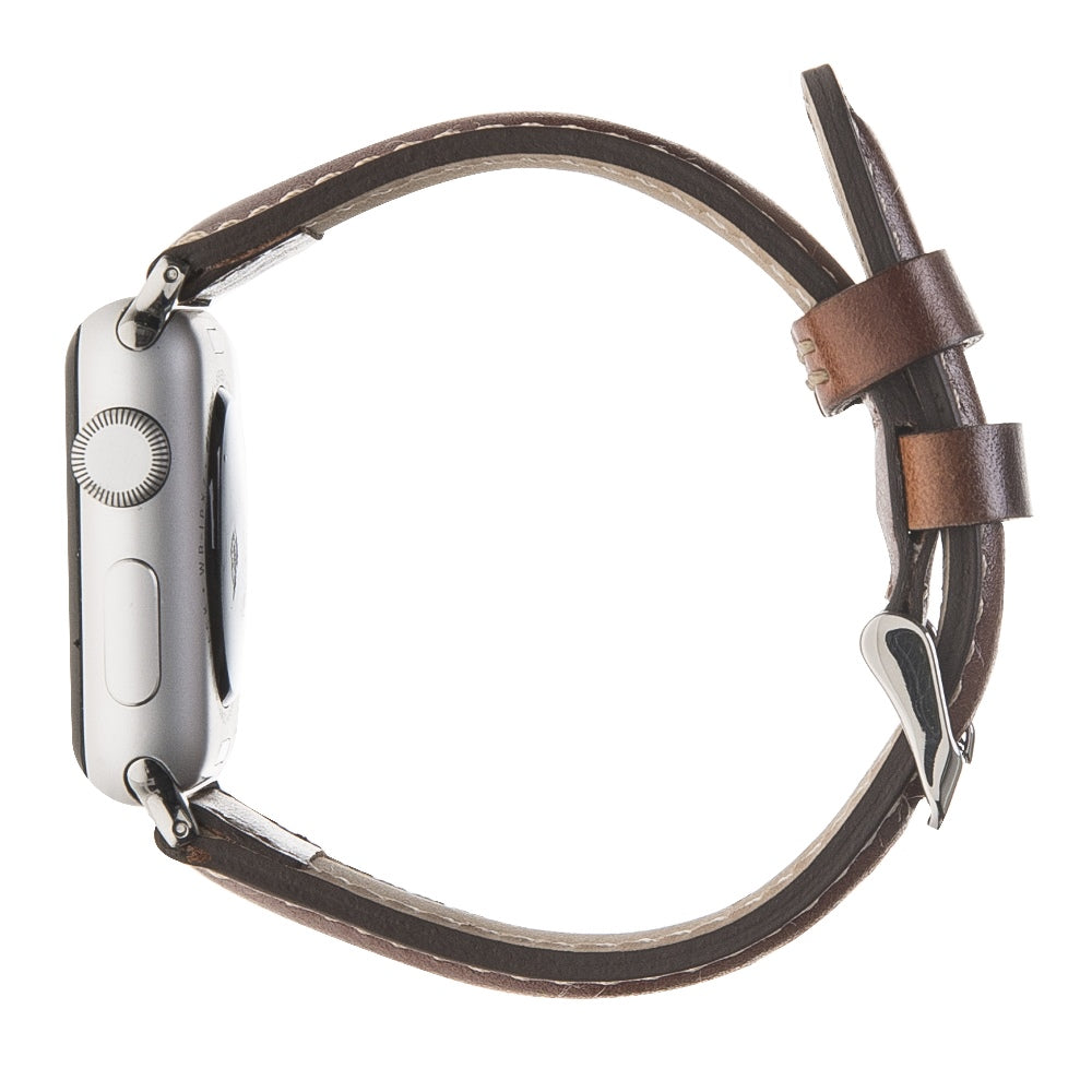 Russet Leather Apple Watch Band or Strap 38mm, 40mm, 42mm, 44mm for All Series - Venito - Leather - 3