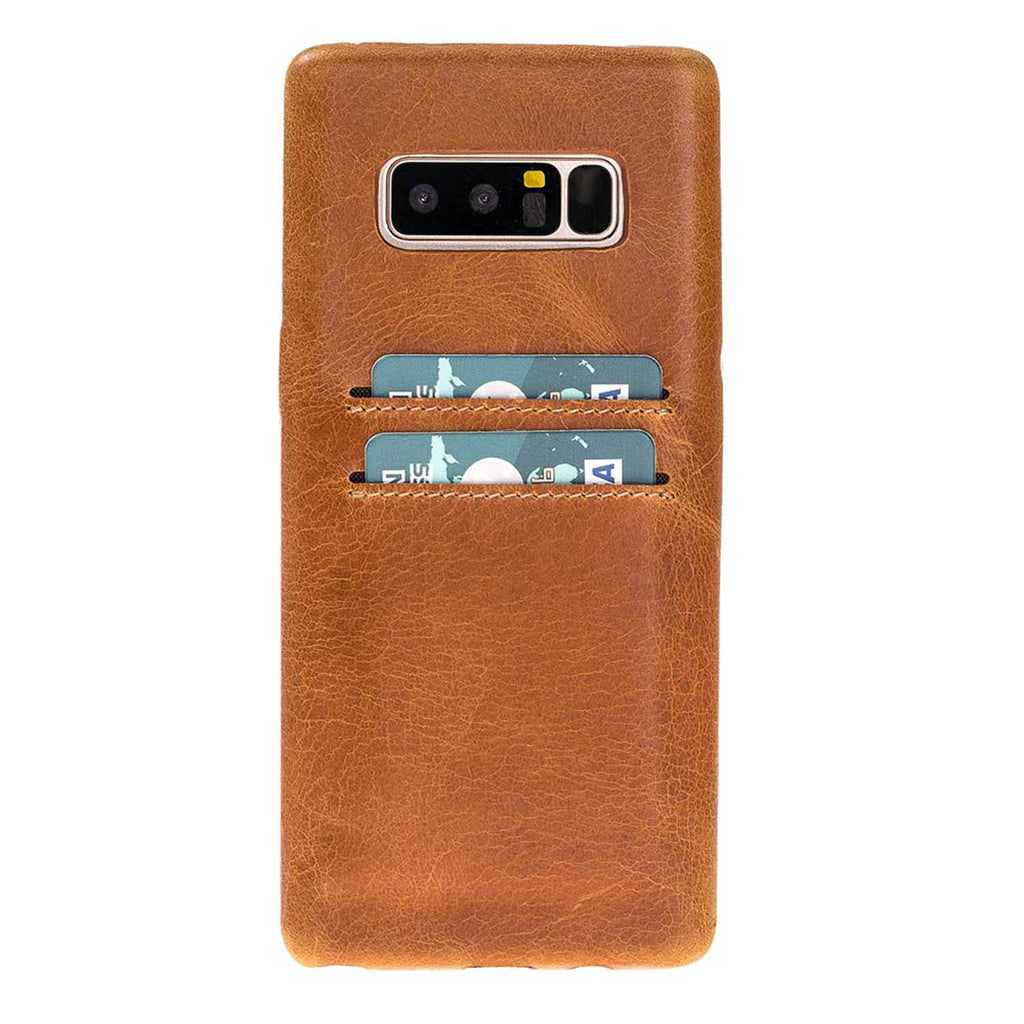 Samsung Galaxy Note8 Amber Leather Snap-On Card Holder Case with S Pen - Hardiston - 1