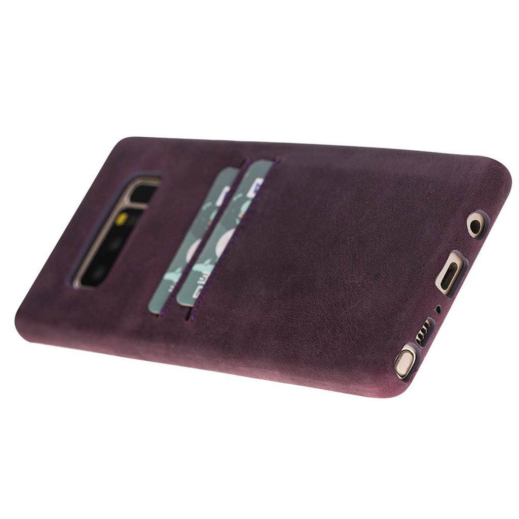 Samsung Galaxy Note8 Purple Leather Snap-On Card Holder Case with S Pen - Hardiston - 4