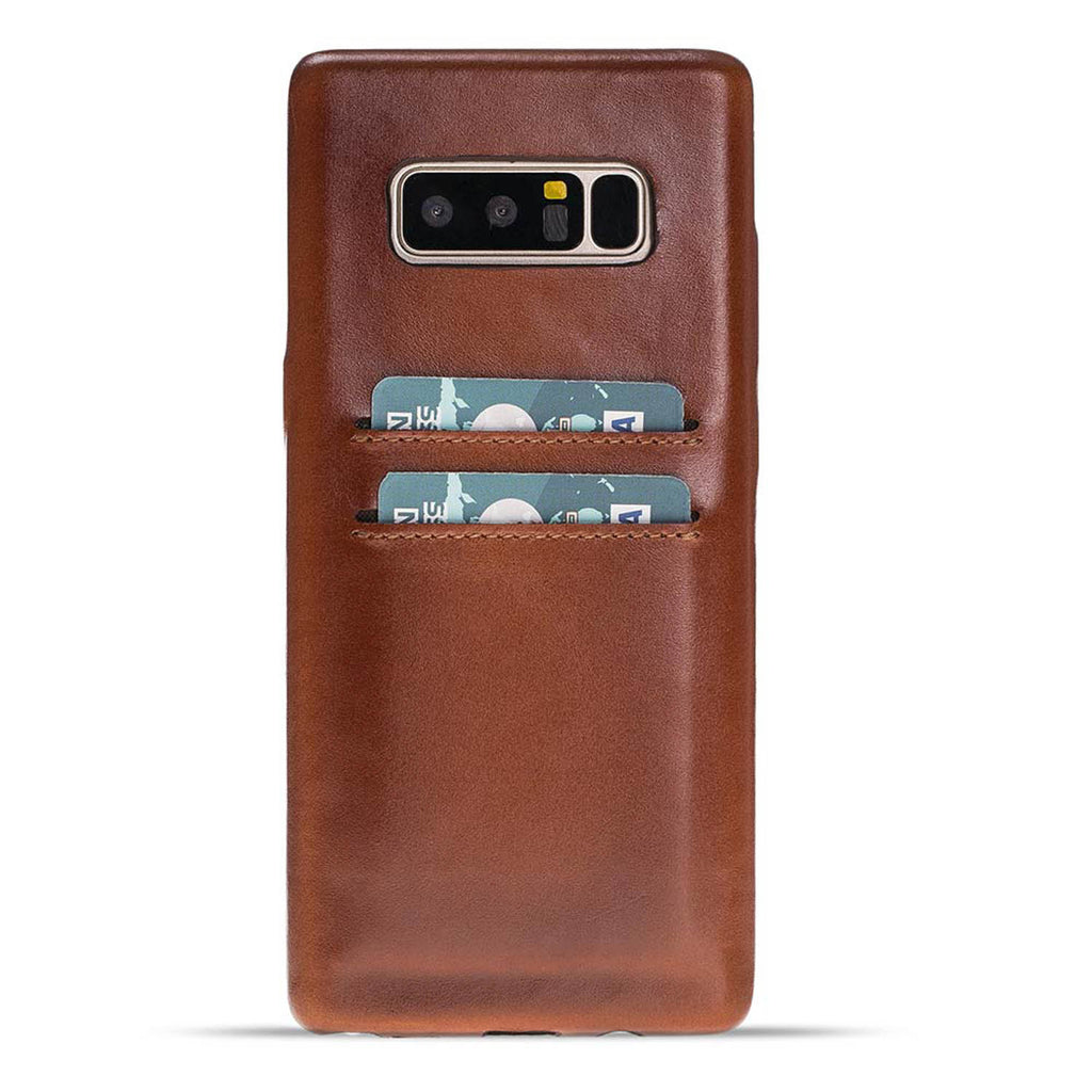 Samsung Galaxy Note8 Russet Leather Snap-On Card Holder Case with S Pen - Hardiston - 1