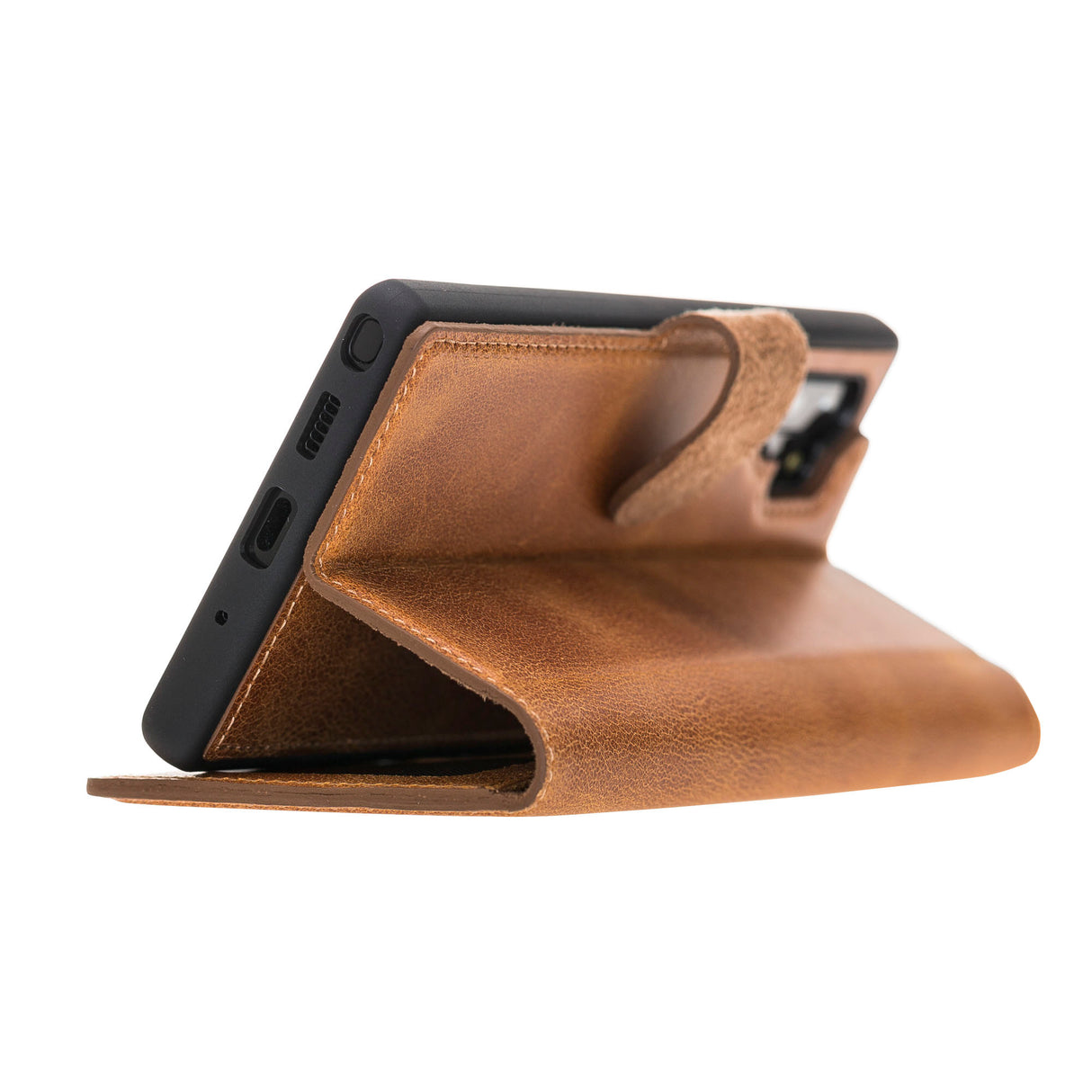 Samsung Galaxy Note 10 Plus Amber Leather 2-in-1 Card Holder Wallet Case with S Pen - Hardiston - 7