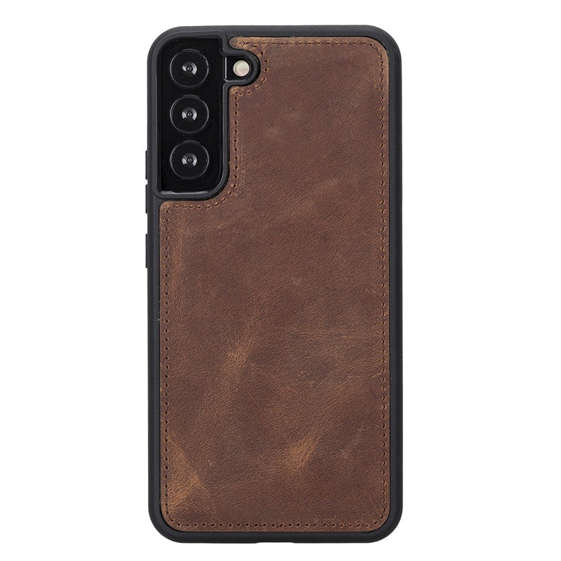 Samsung Galaxy S22+ Brown Leather 2-in-1 Wallet Case with Card Holder - Hardiston - 5