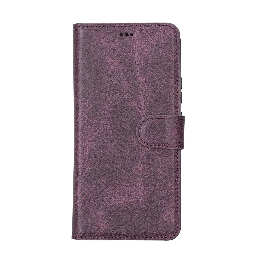 Samsung Galaxy S22+ Purple Leather 2-in-1 Wallet Case with Card Holder - Hardiston - 3