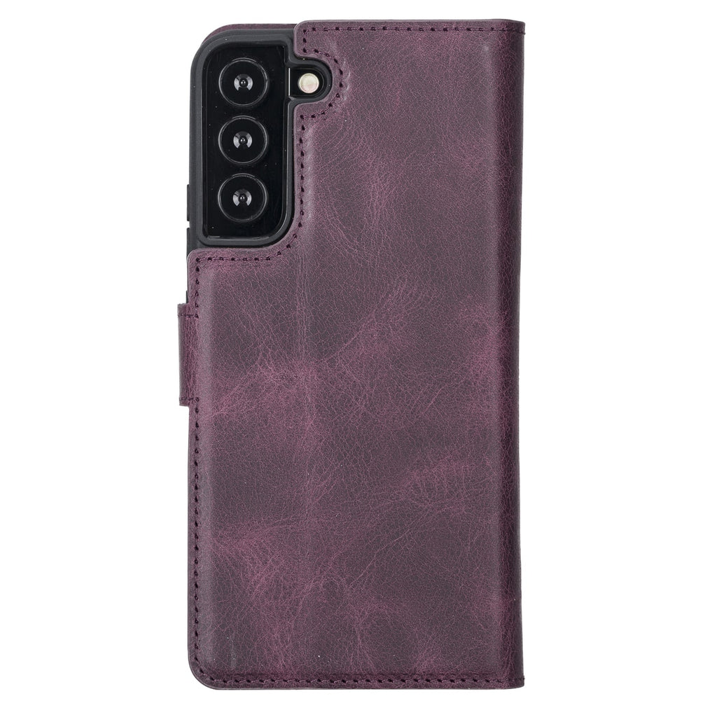 Samsung Galaxy S22+ Purple Leather 2-in-1 Wallet Case with Card Holder - Hardiston - 4
