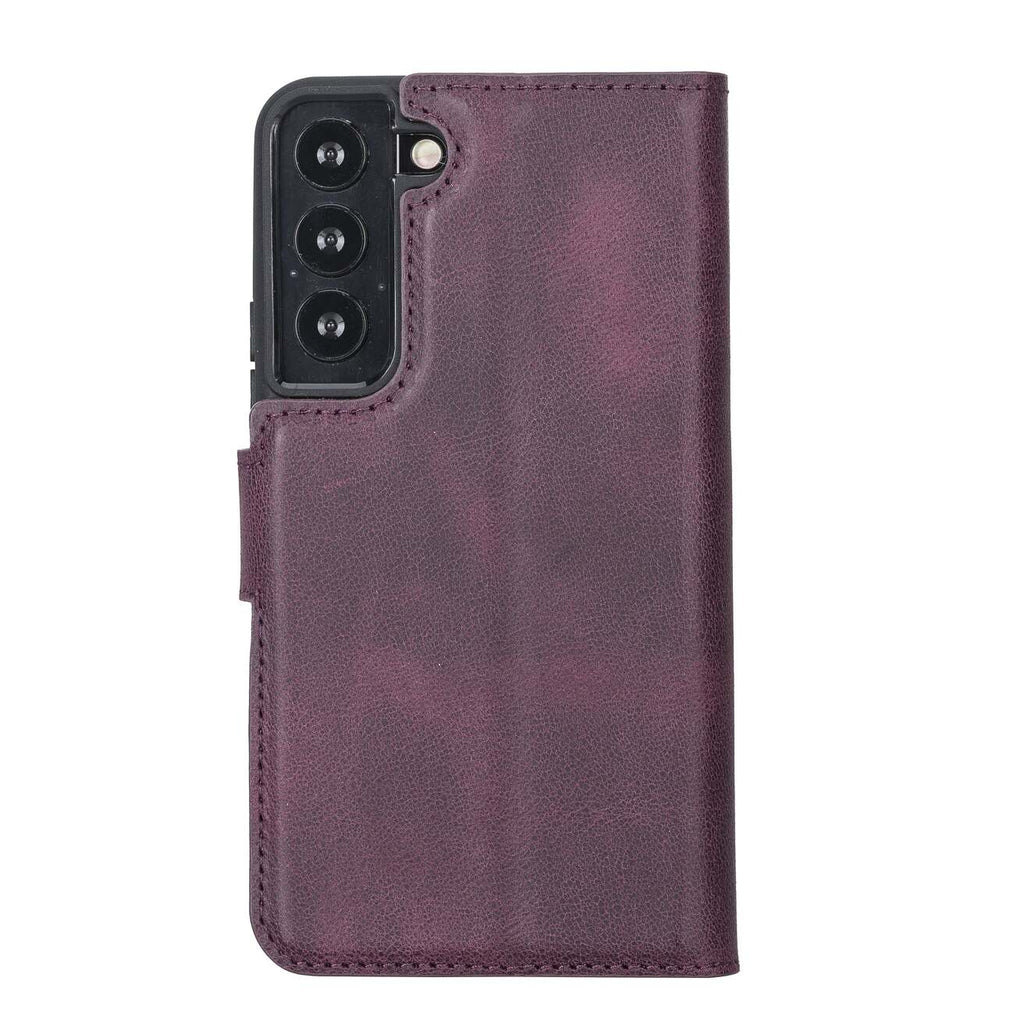 Samsung Galaxy S22 Purple Leather 2-in-1 Wallet Case with Card Holder - Hardiston - 4