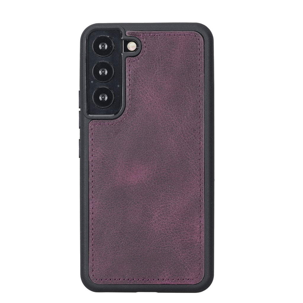 Samsung Galaxy S22 Purple Leather 2-in-1 Wallet Case with Card Holder - Hardiston - 5