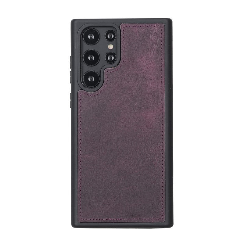 Samsung Galaxy S22 Ultra Purple Leather 2-in-1 Wallet Case with Card Holder - Hardiston - 5