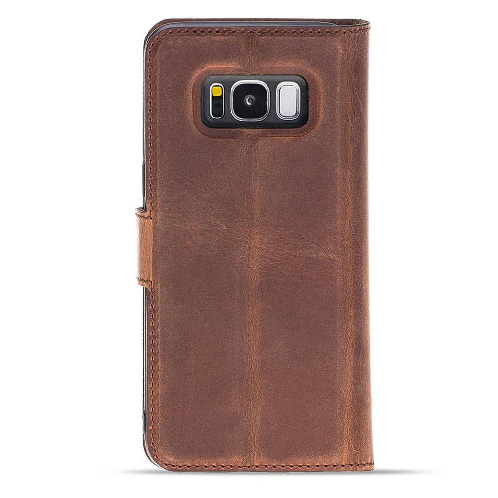 Samsung Galaxy S8 Brown Leather 2-in-1 Wallet Case with Card Holder - Hardiston - 5