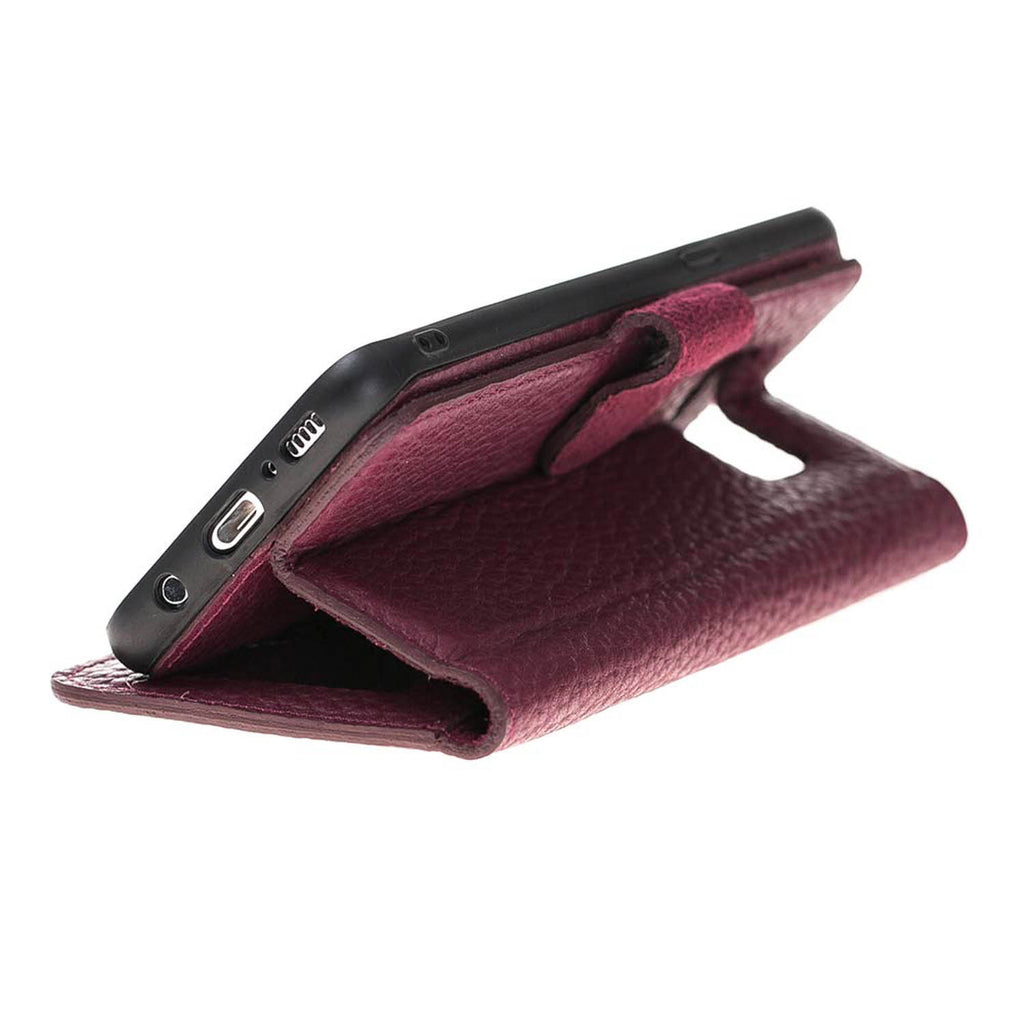Samsung Galaxy S8 Burgundy Leather 2-in-1 Wallet Case with Card Holder - Hardiston - 8