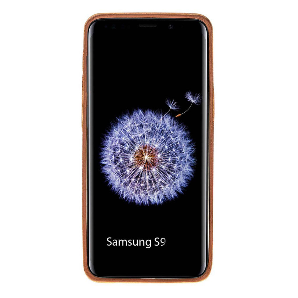 Samsung Galaxy S9 Amber Leather Snap-On Case with Card Holder - Hardiston - 2