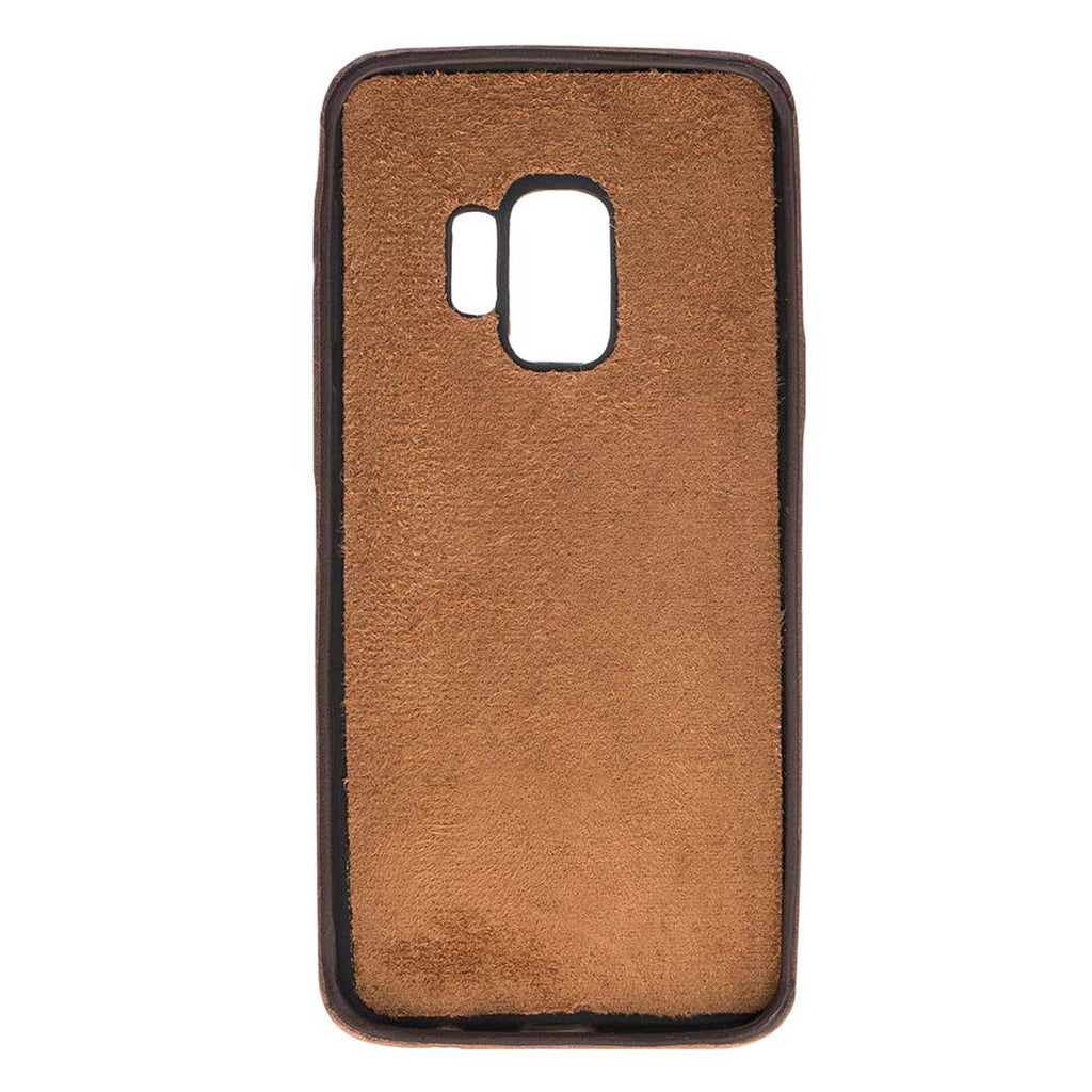 Samsung Galaxy S9 Brown Leather Snap-On Case with Card Holder - Hardiston - 3