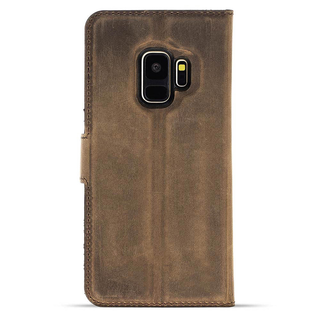 Samsung Galaxy S9 Camel Leather 2-in-1 Wallet Case with Card Holder - Hardiston - 5
