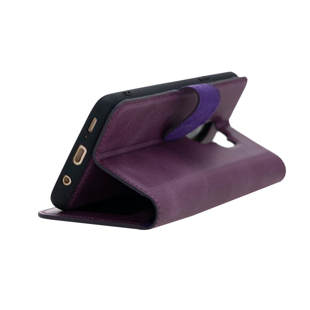 Samsung Galaxy S9 Purple Leather 2-in-1 Wallet Case with Card Holder - Hardiston - 8
