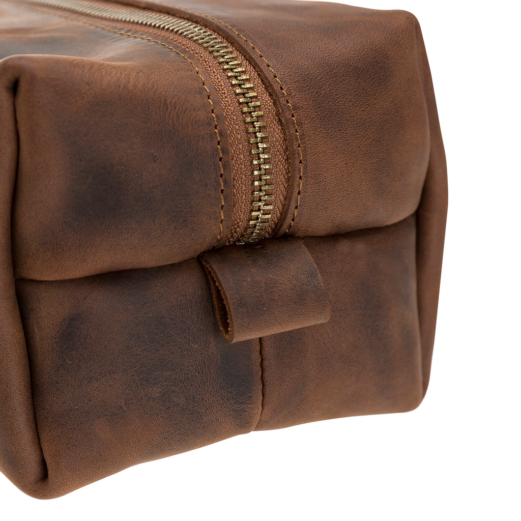 Leather Make-up & Accessories Bag
