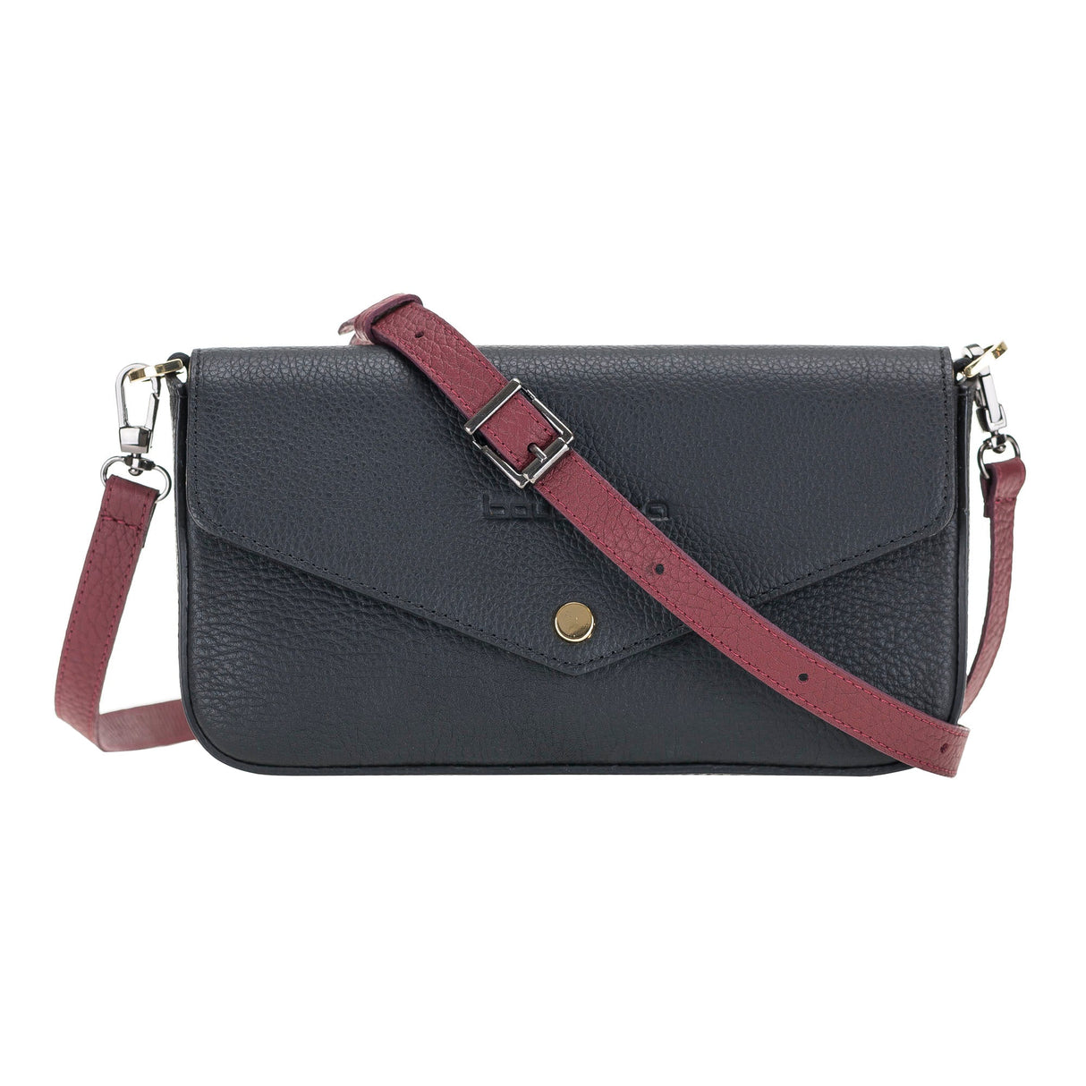 Cross - body Strap Leather Wristlet with Metal Clip by Hardiston - premium Crossbody Straps