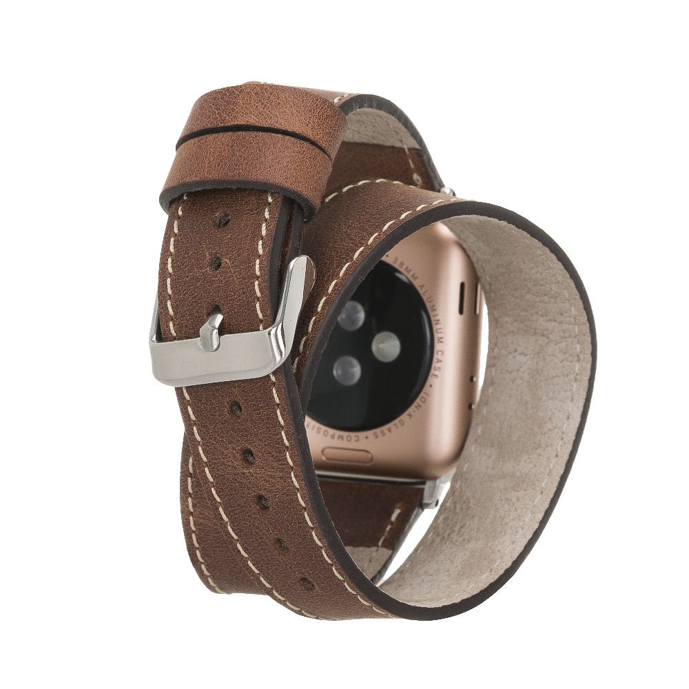 Double Tour Leather Band for Apple Watch by Hardiston - premium Watch Bands - Apple