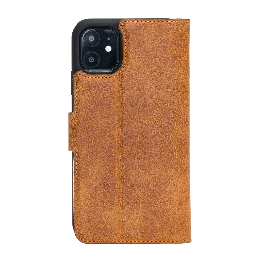 iPhone 11 Amber Leather Detachable 2-in-1 Wallet Case with Card Holder - Hardiston - 4