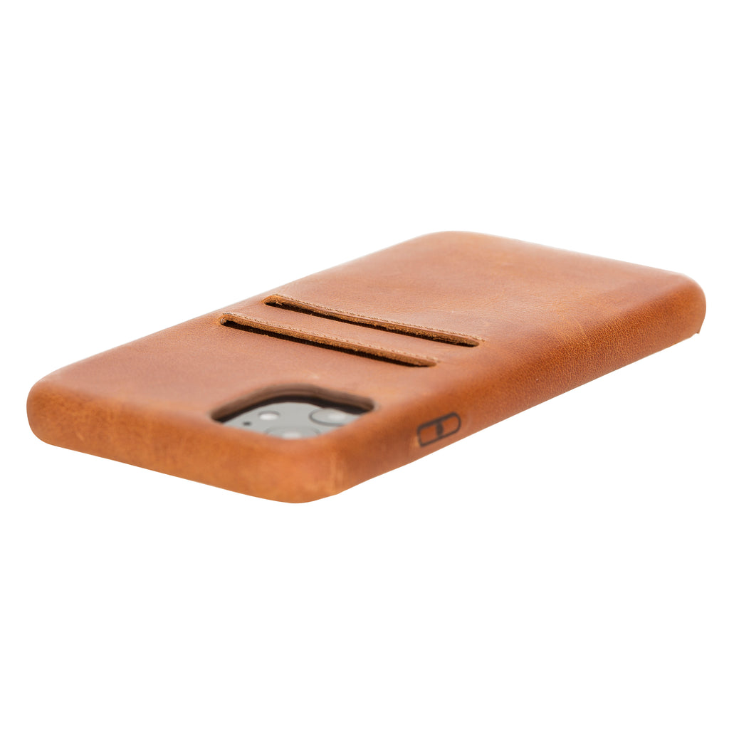 iPhone 11 Amber Leather Snap-On Case with Card Holder - Hardiston - 7