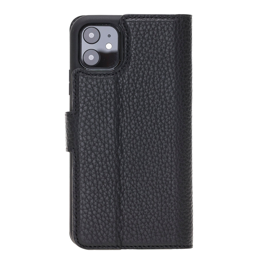iPhone 11 Black Leather Detachable 2-in-1 Wallet Case with Card Holder - Hardiston - 4