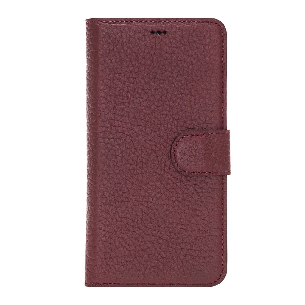 iPhone 11 Burgundy Leather Detachable 2-in-1 Wallet Case with Card Holder - Hardiston - 3