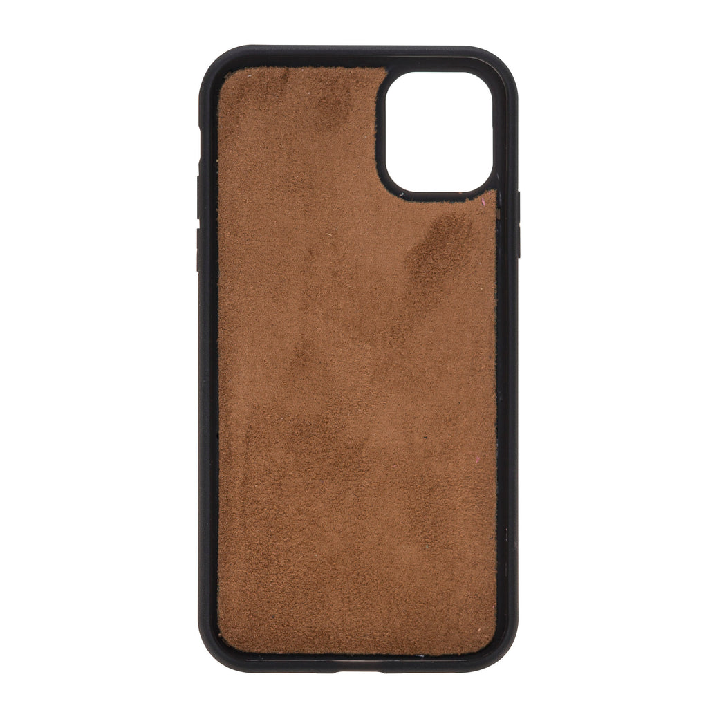iPhone 11 Mocha Leather Detachable Dual 2-in-1 Wallet Case with Card Holder - Hardiston - 8