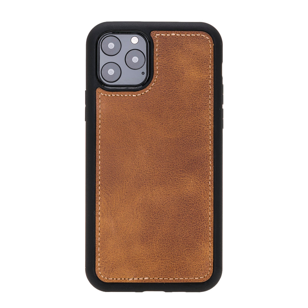 iPhone 11 Pro Amber Leather Detachable Dual 2-in-1 Wallet Case with Card Holder - Hardiston - 7