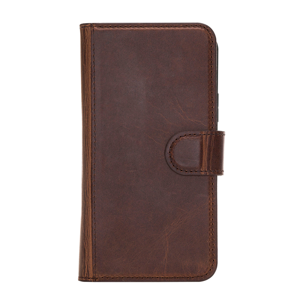 iPhone 11 Pro Brown Leather Detachable Dual 2-in-1 Wallet Case with Card Holder - Hardiston - 3
